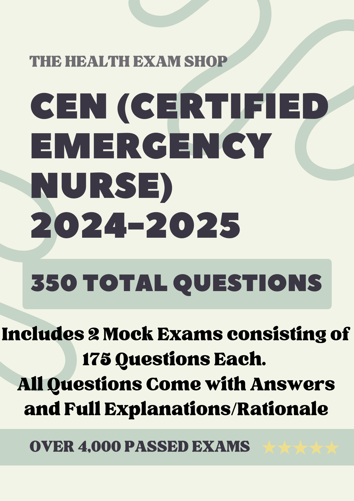 350 Questions for the Certified Emergency Nurse (CEN) 2024 Exam with Answers & Explanations