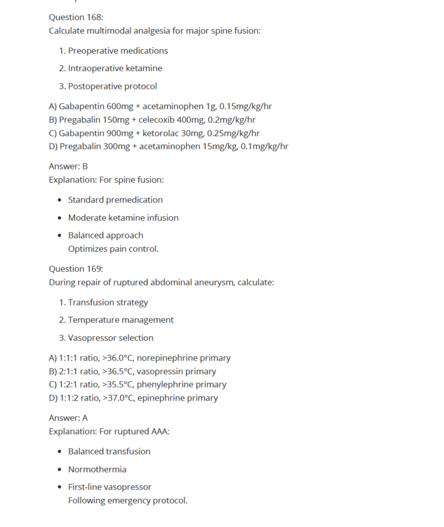 340 Questions for the CRNA 2024 Exam with Answers & Explanations