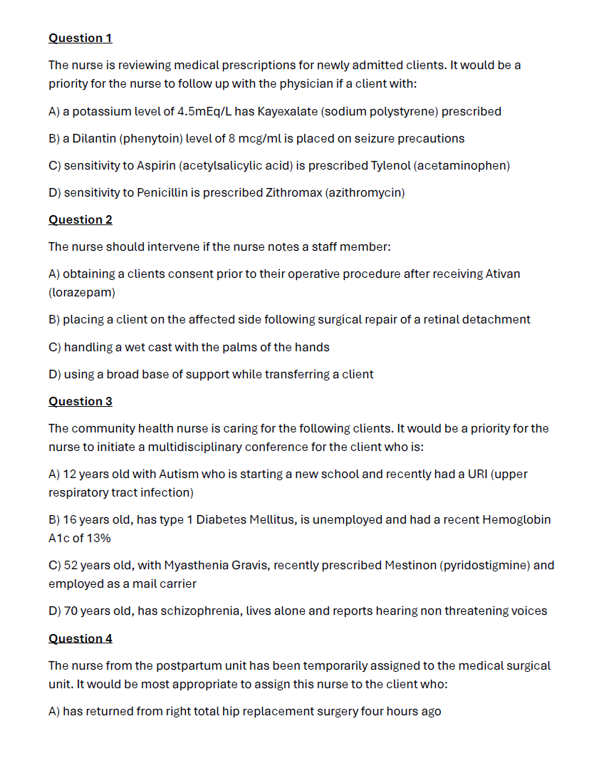 200 Questions for the HESI Exit 2024 Exam with Answers & Explanations