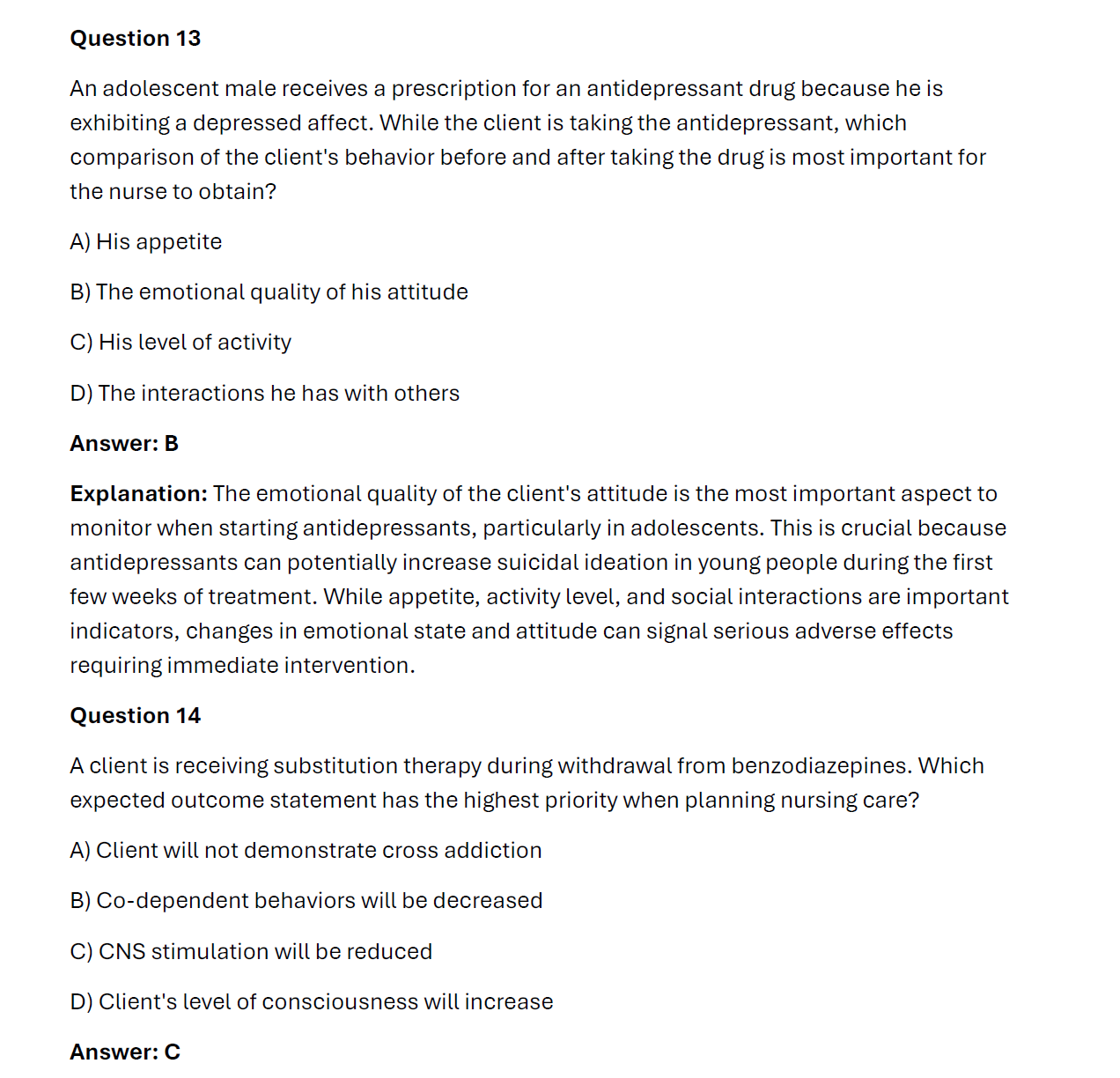 208 Questions for the HESI Mental Health 2024 Exam with Answers & Explanation