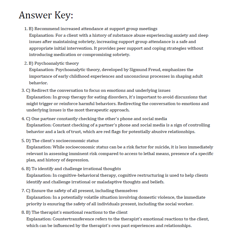 680 Essential Questions for the LCSW 2024 Exam with In-Depth Answers