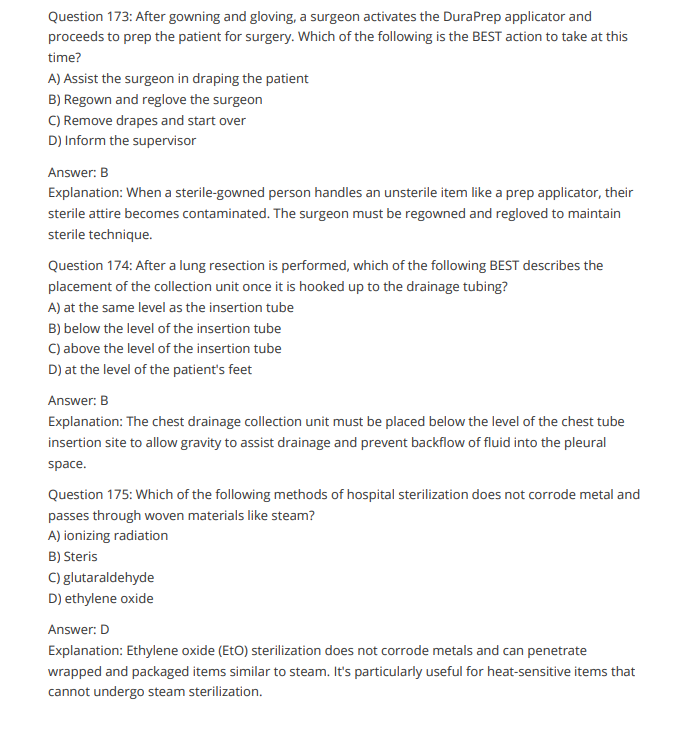 480 Questions for the NBSTSA 2024 Exam with Answers & Explanations