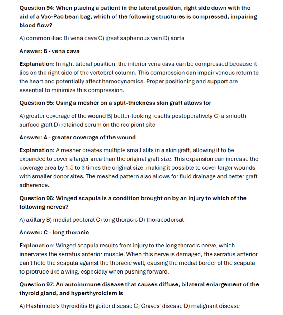 480 Questions for the NBSTSA 2024 Exam with Answers & Explanations