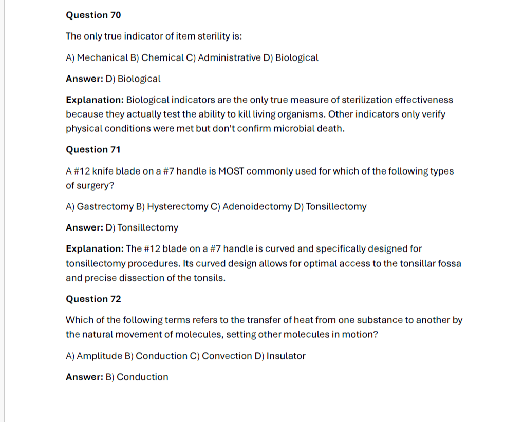 480 Questions for the NBSTSA 2024 Exam with Answers & Explanations