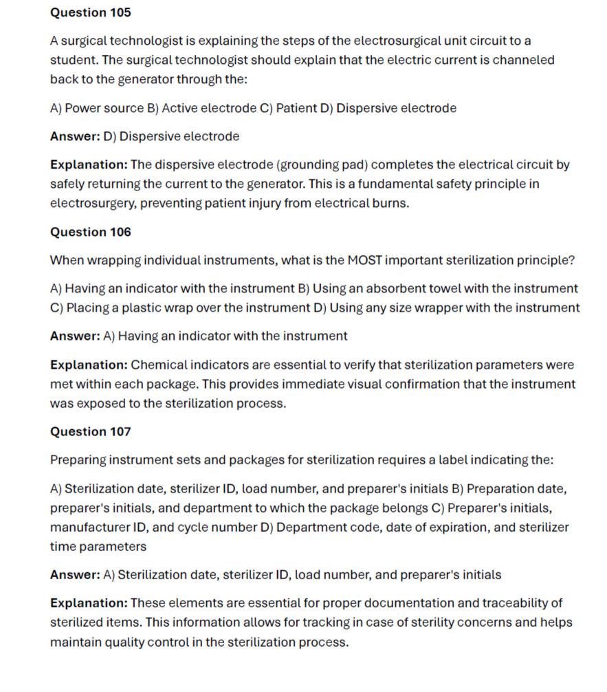 480 Questions for the NBSTSA 2024 Exam with Answers & Explanations