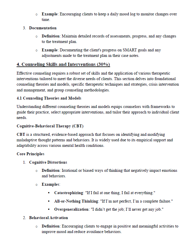 NCMHCE Exam Ultimate Study Guide Includes: Detailed Notes, Definitions, Mock Exams, Case Studies & More