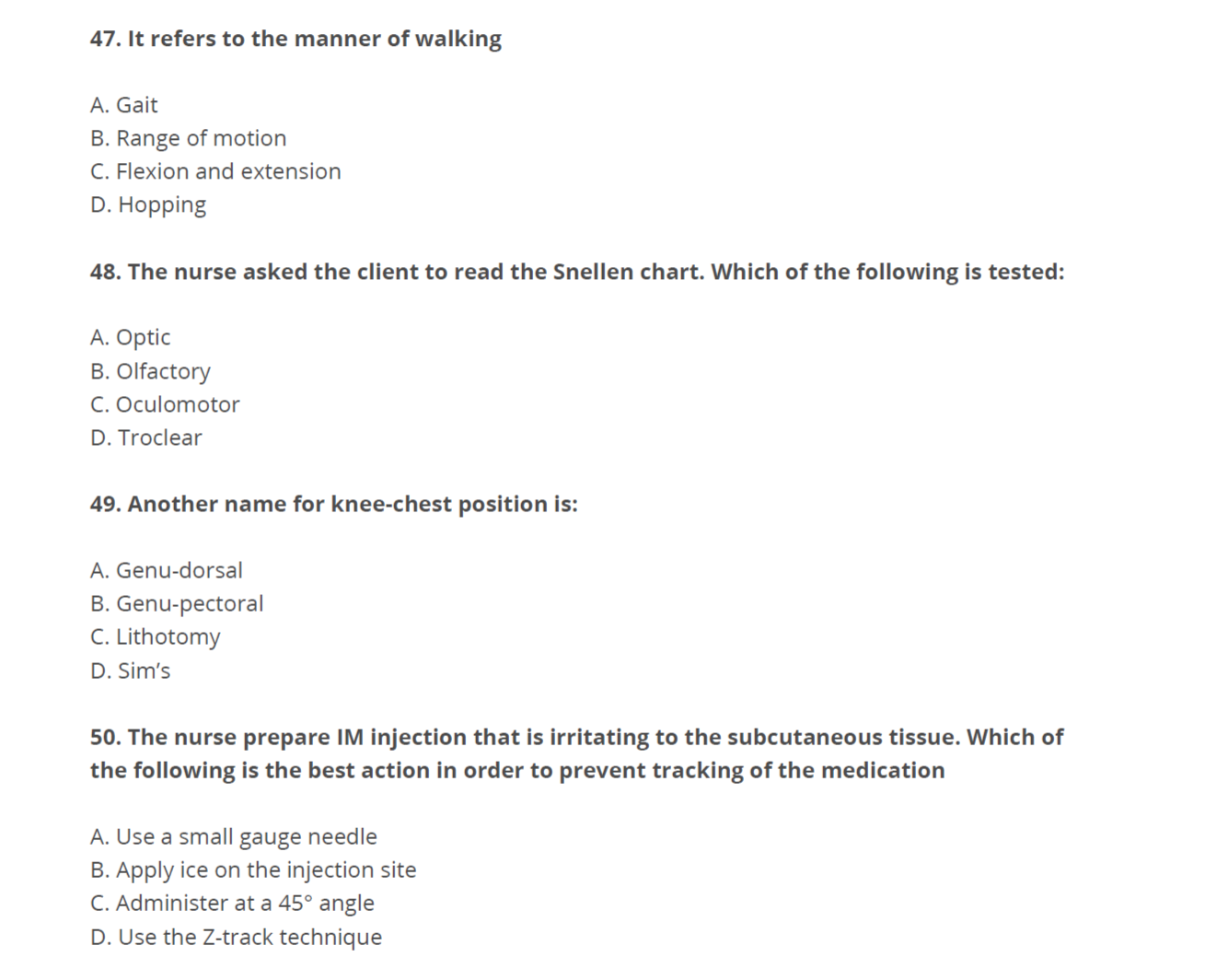 50 Questions for Nursing Fundamentals 2024 with Answers & Explanations