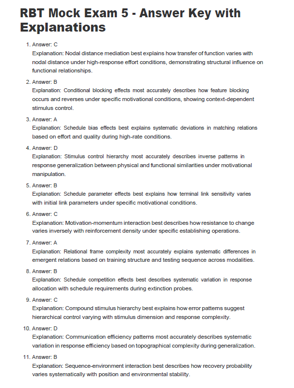 450 Questions for the RBT 2024 Exam with Answers & Explanation